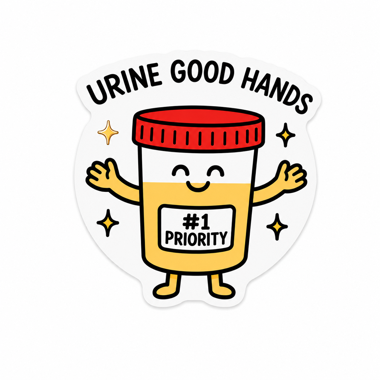 Urine Good Hands | Plastic Add-On - BadgeSmith