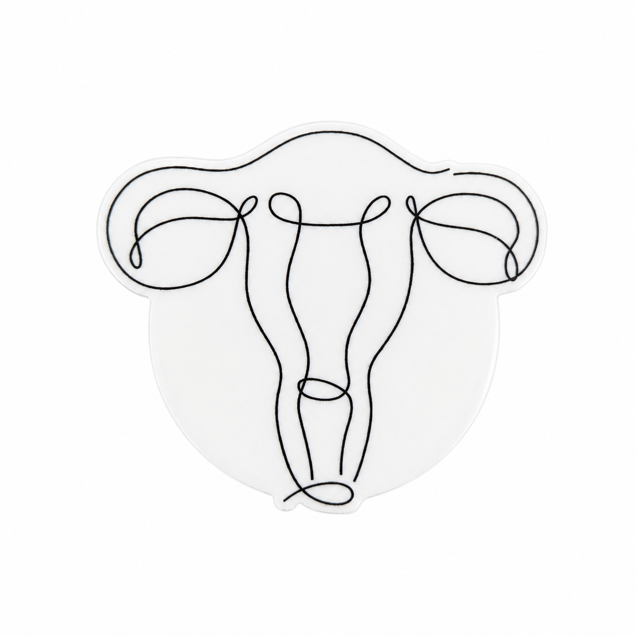Uterus Line Art | Plastic Add-On - BadgeSmith