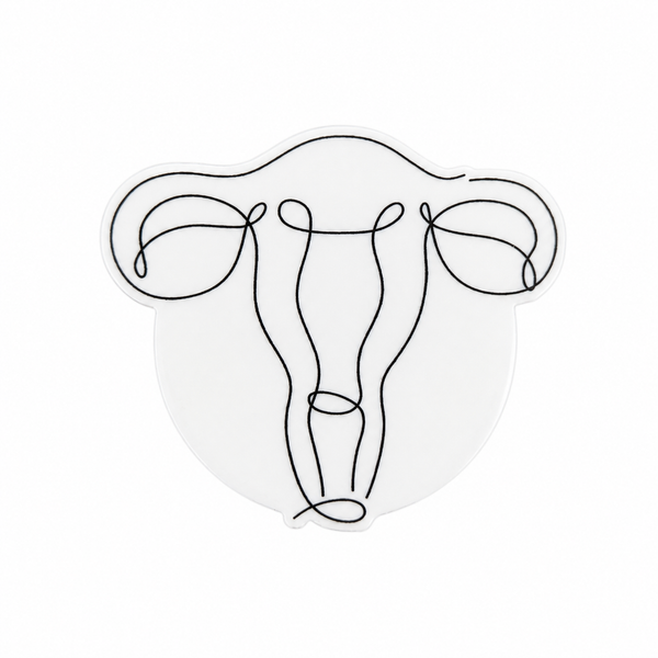Uterus Line Art | Plastic Add-On - BadgeSmith