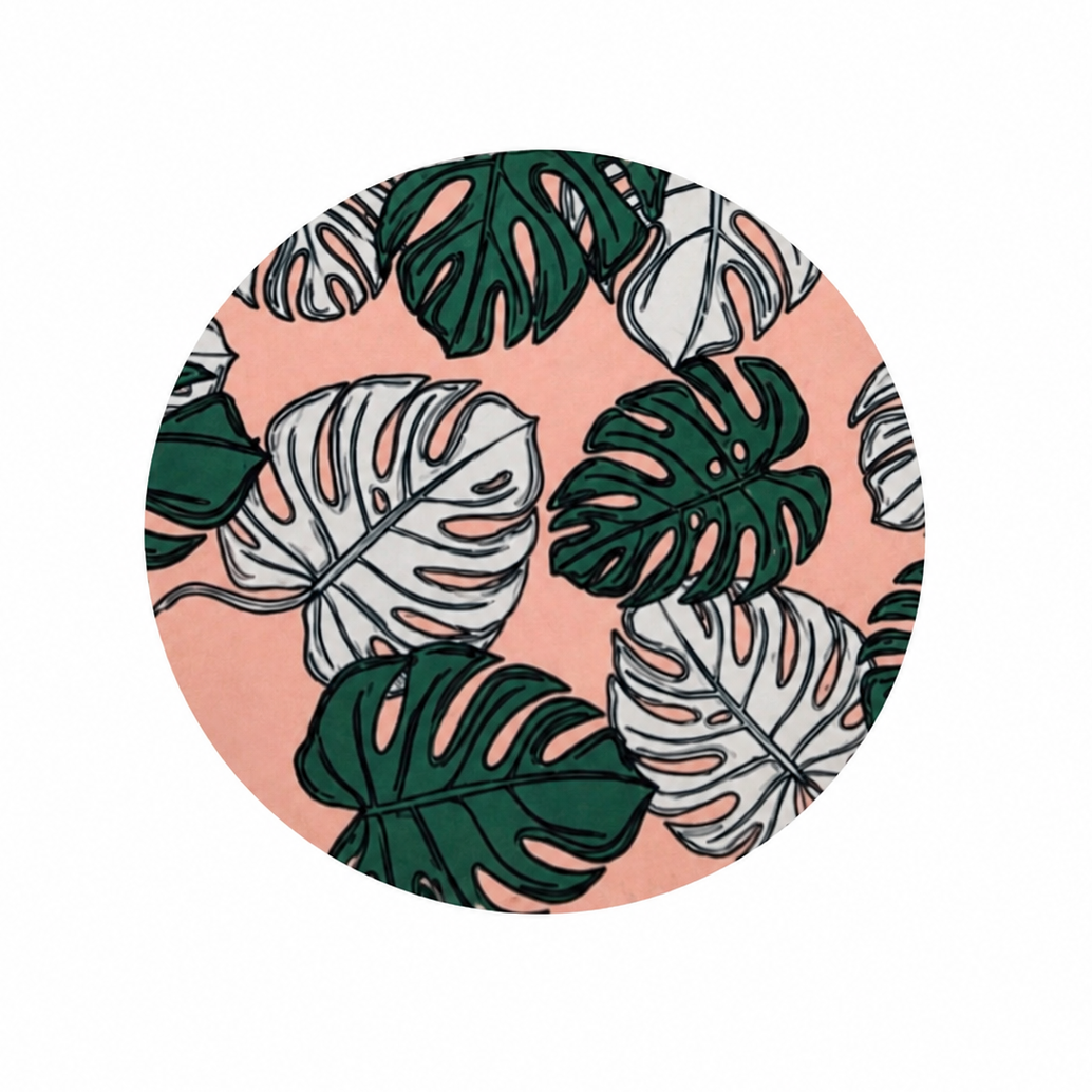 Vibrant Monstera Leaf | Hard Board Add-On - BadgeSmith