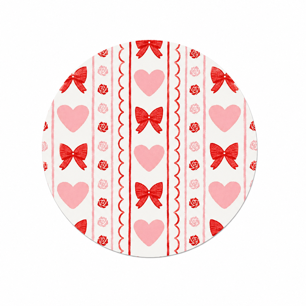 Vintage Heart Stripe | Hard Board Add-On - BadgeSmith
