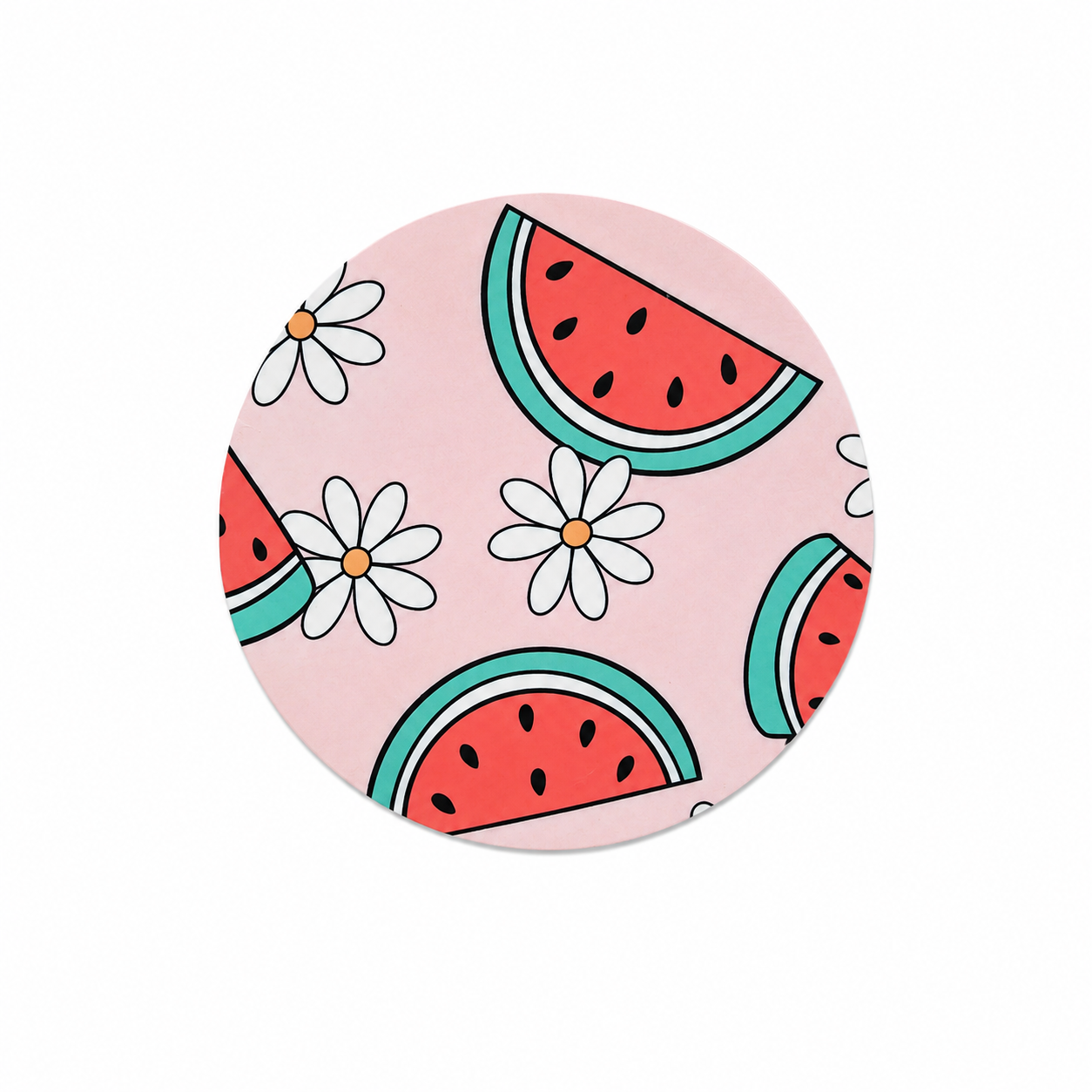 Watermelon Daisy | Hard Board Add-On - BadgeSmith