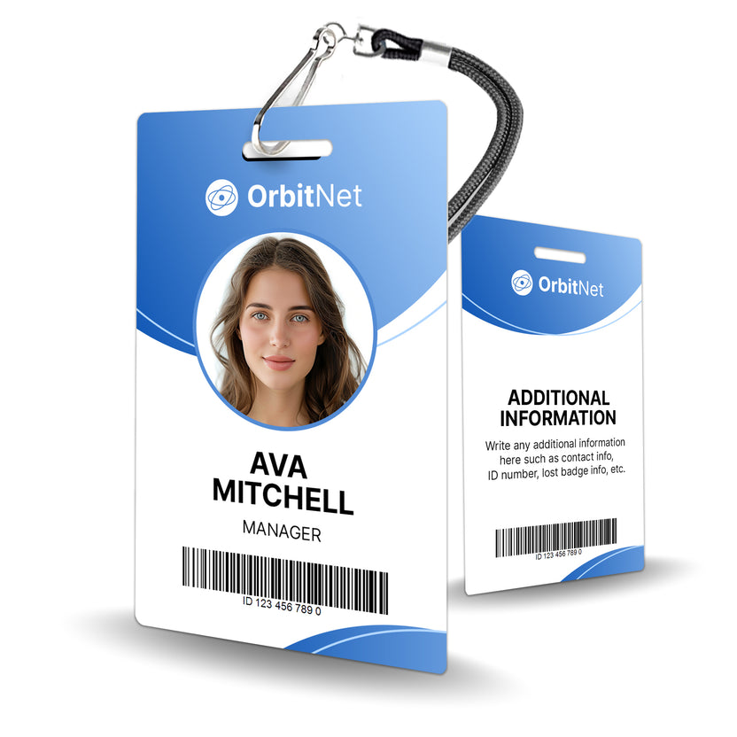 Wave Design Tech Company ID Badge Custom – BadgeSmith
