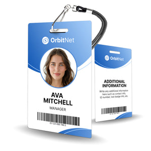 Wave Design Tech Company ID Badge Custom - BadgeSmith