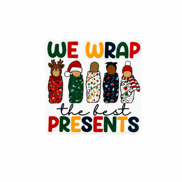 We Wrap the Best Presents | Plastic Add-On - BadgeSmith
