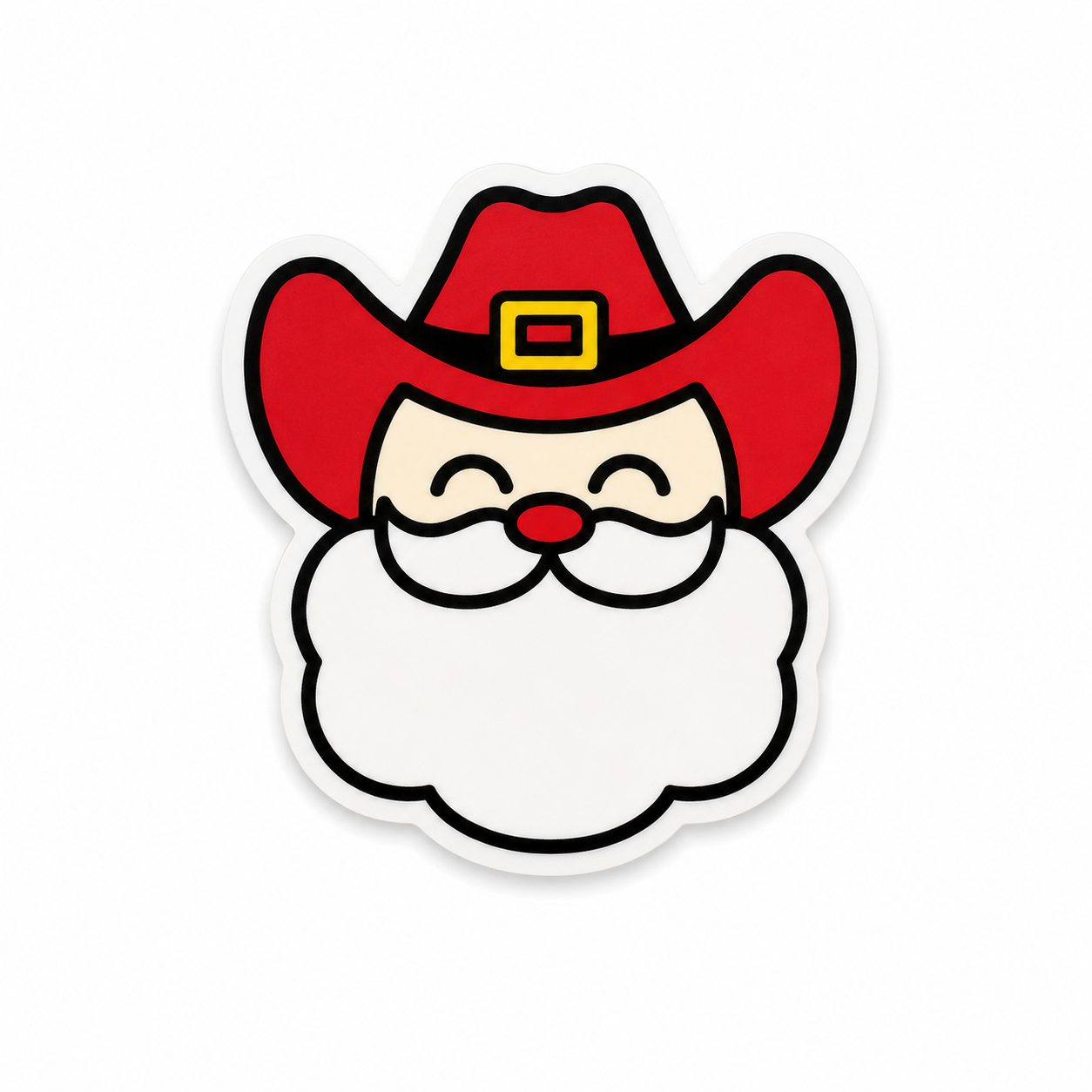 Classic Christmas Cowboy Santa | Plastic Add-On - BadgeSmith