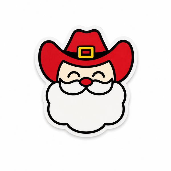 Classic Christmas Cowboy Santa | Plastic Add-On - BadgeSmith