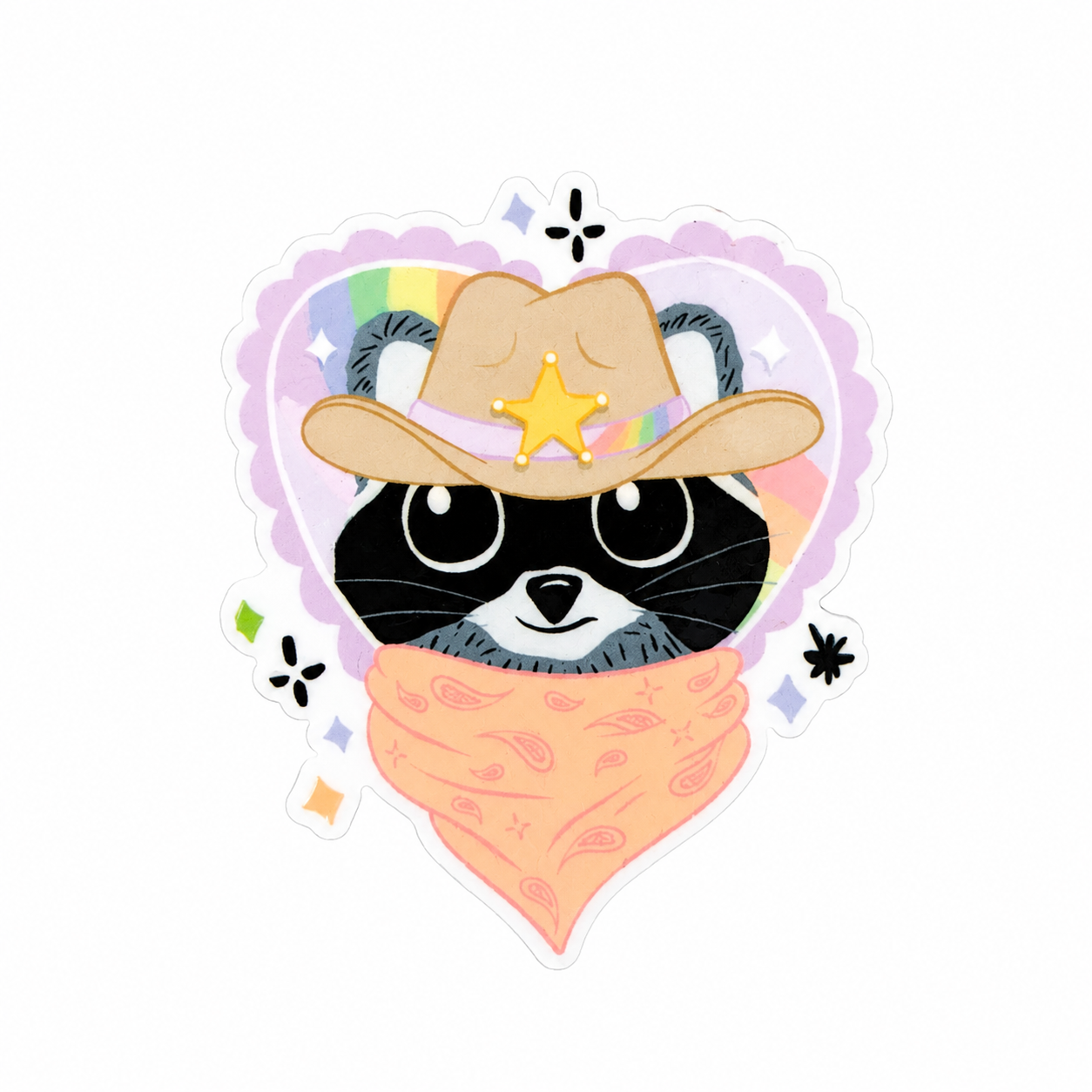 Cowboy Raccoon | Plastic Add-On - BadgeSmith