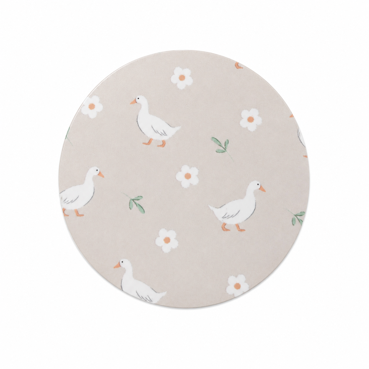 Whimsical White Goose | Hard Board Add-On - BadgeSmith