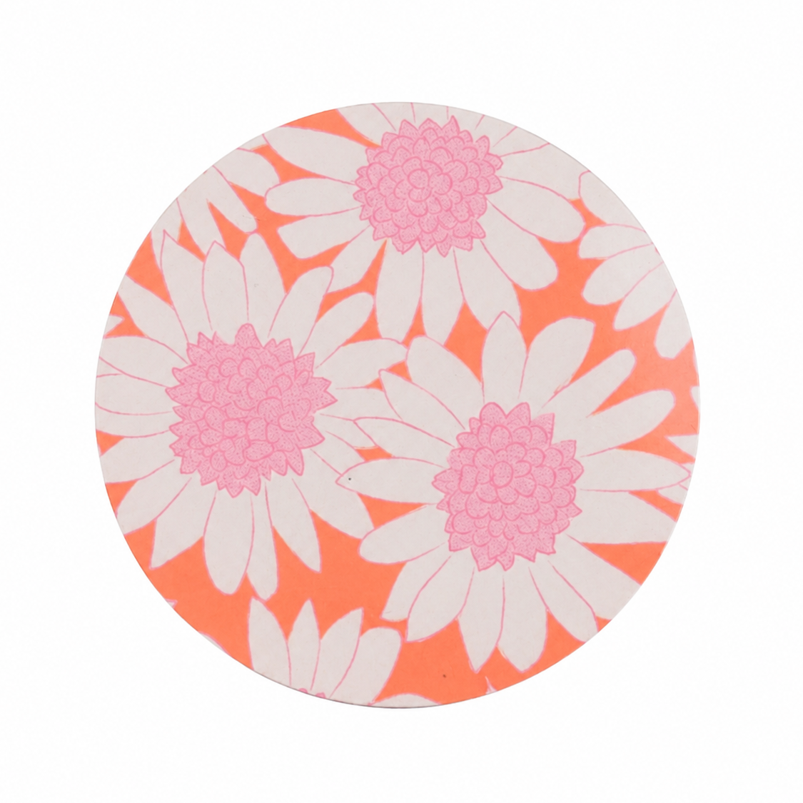 White Daisy Floral | Hard Board Add-On - BadgeSmith