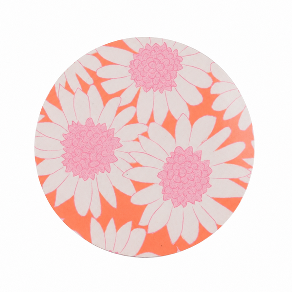 White Daisy Floral | Hard Board Add-On - BadgeSmith