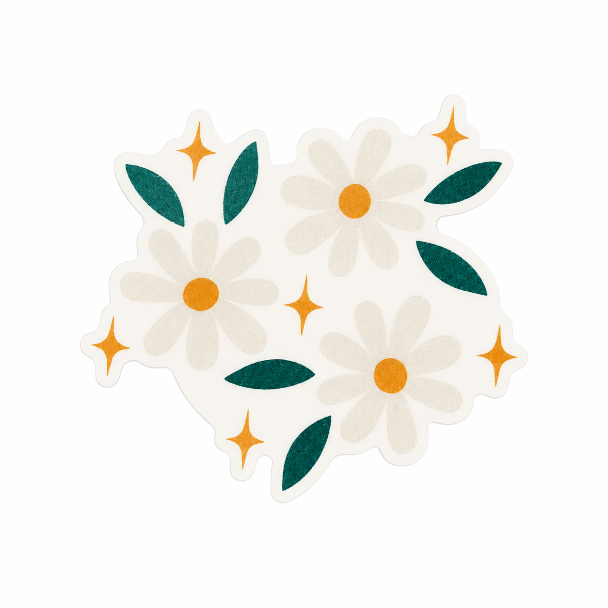 White Daisy | Plastic Add-On - BadgeSmith