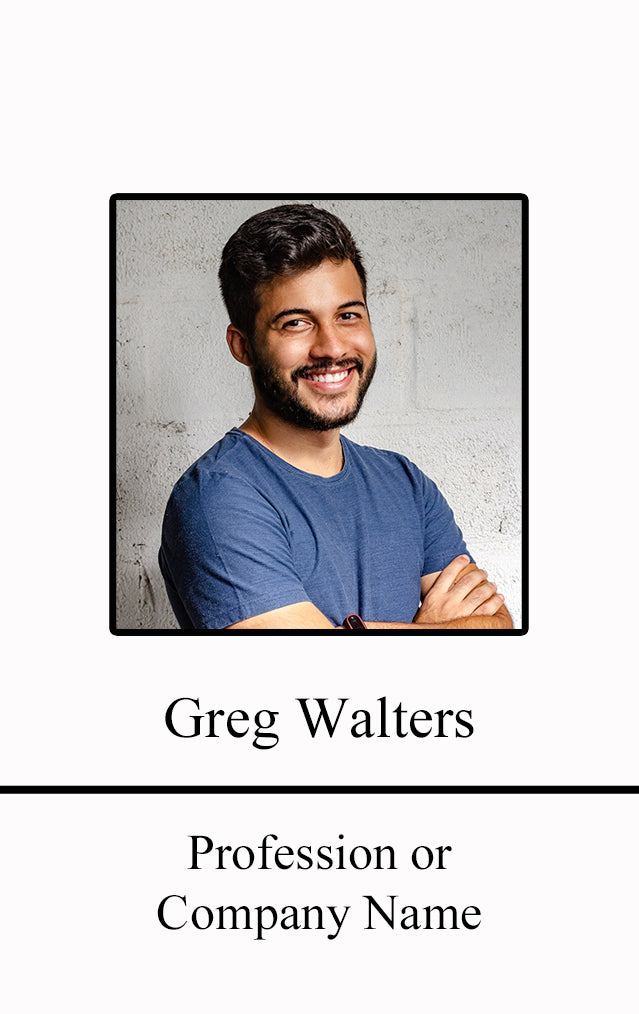 Simple Office Badge with Photo - Personalized ID Badge - BadgeSmith