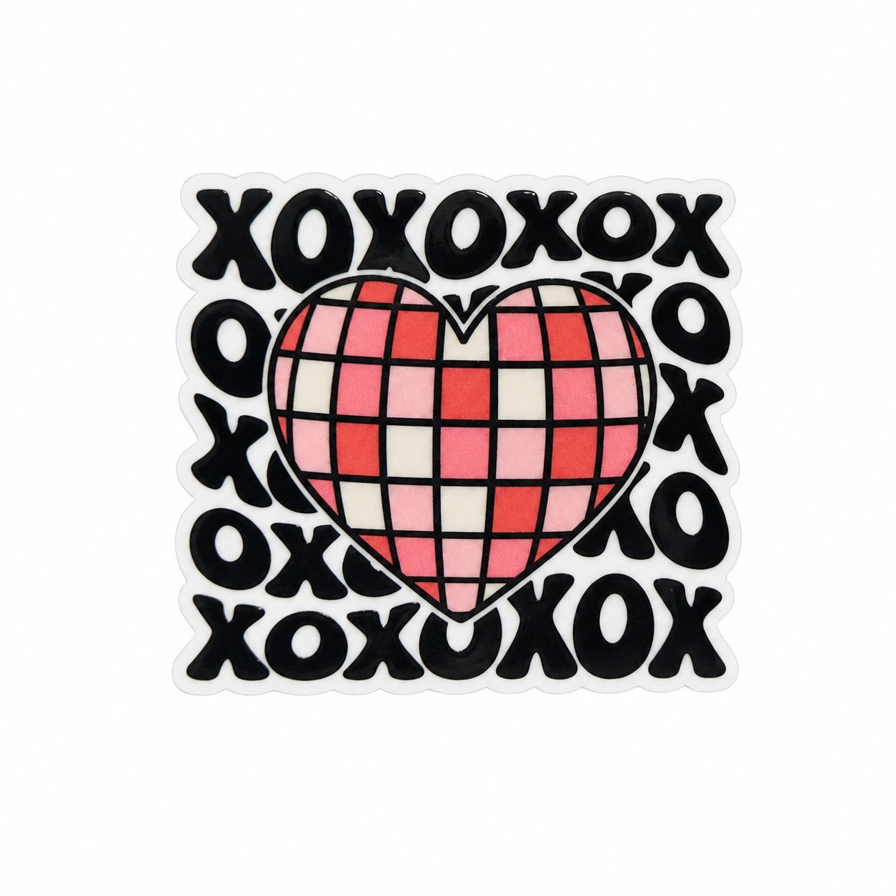 XOXO Heart | Plastic Add-On - BadgeSmith