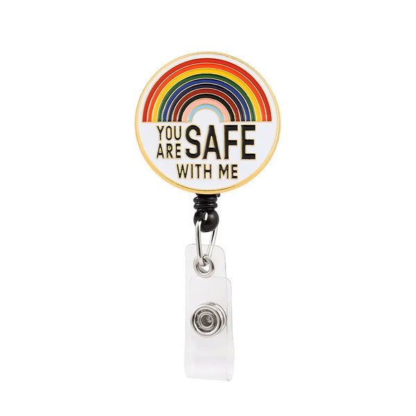 You Are Safe with Me Badge Reel - BadgeSmith