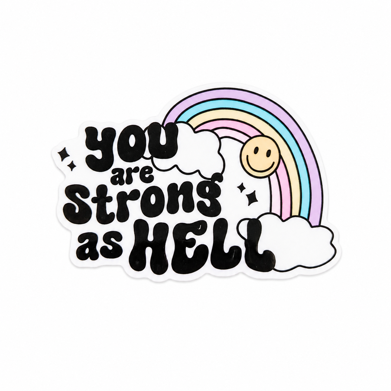 You Are Strong As Hell | Plastic Add-On - BadgeSmith