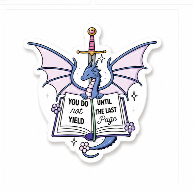 You Do Not Yield Until The Last Page | Plastic Add-On - BadgeSmith