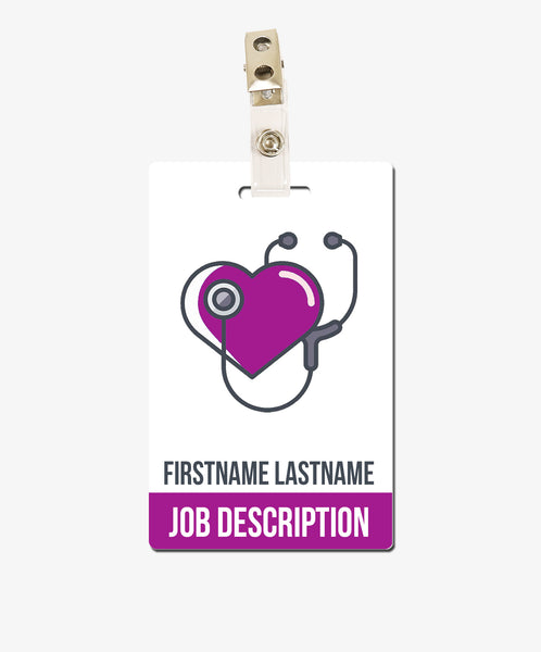 Magenta Nurse Badge - BadgeSmith