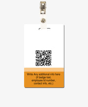 Load image into Gallery viewer, Orange ID Badge - BadgeSmith
