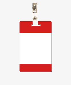 Red Service Animal Badge - BadgeSmith
