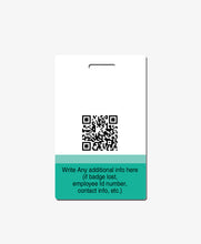 Load image into Gallery viewer, Teal ID Badge - BadgeSmith
