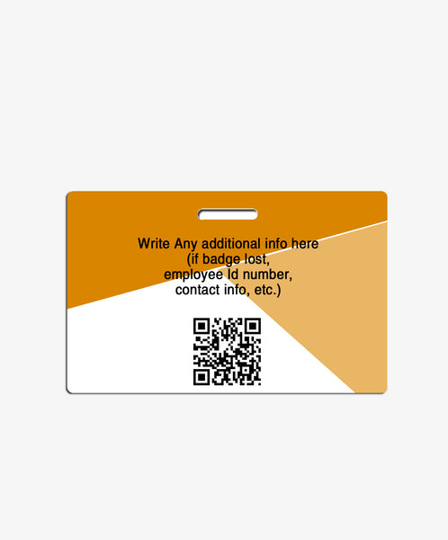 Orange Geometric Office Badge - BadgeSmith