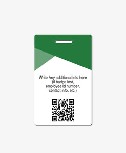 Green Geometric ID Badge - BadgeSmith