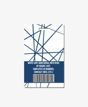 Load image into Gallery viewer, Blue Abstract ID Badge - BadgeSmith
