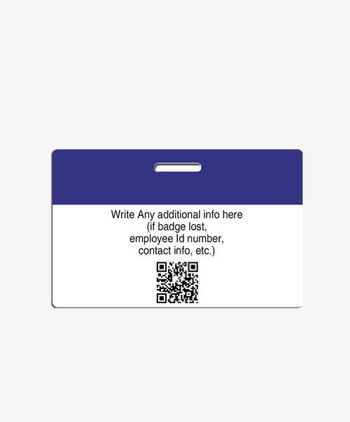 Blue Visitor Badge with Logo - BadgeSmith