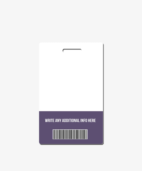 Purple Floral ID Card - BadgeSmith