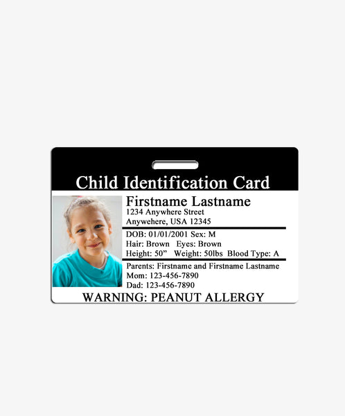 Child Identification Badge - BadgeSmith