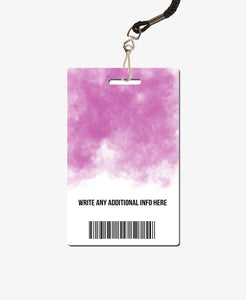 Pink Watercolor Office Badge - BadgeSmith