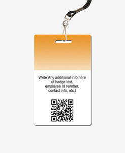 Orange Gradient Office Badge - BadgeSmith