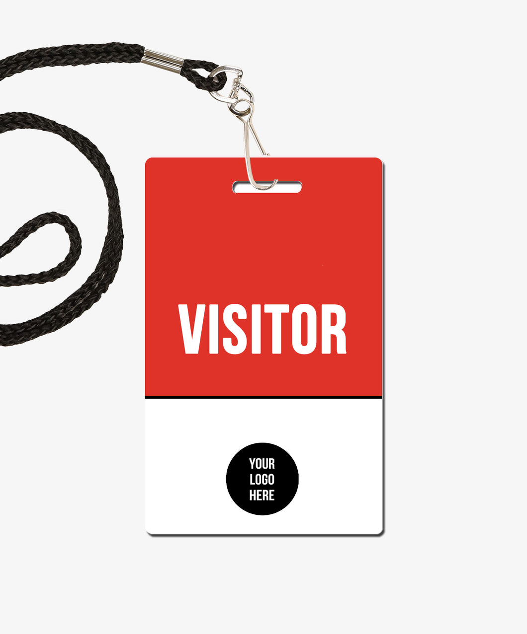 Red Visitor Badge - BadgeSmith