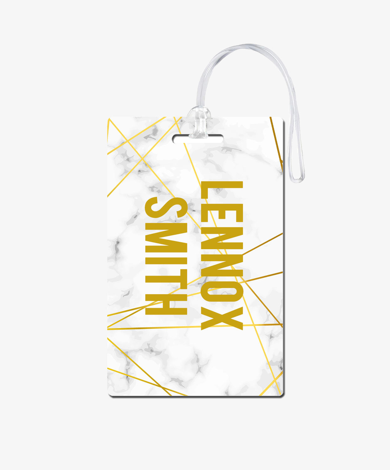Gold Marble Luggage Tag - BadgeSmith