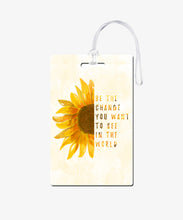 Load image into Gallery viewer, Sunflower Luggage Tag - BadgeSmith
