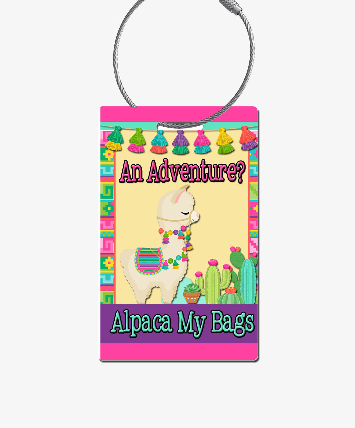 Llama Luggage Tag - BadgeSmith