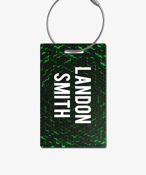Neon Green Luggage Tag - BadgeSmith