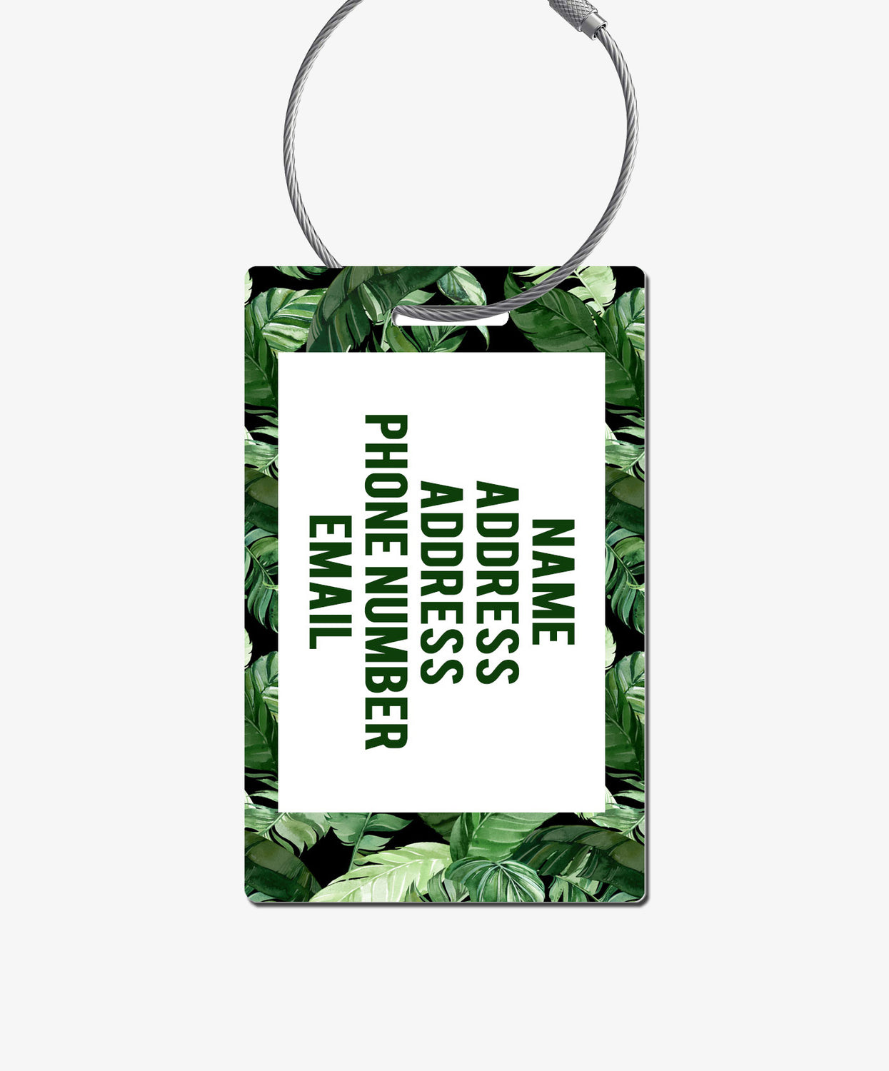 Tropical Palm Luggage Tag - BadgeSmith