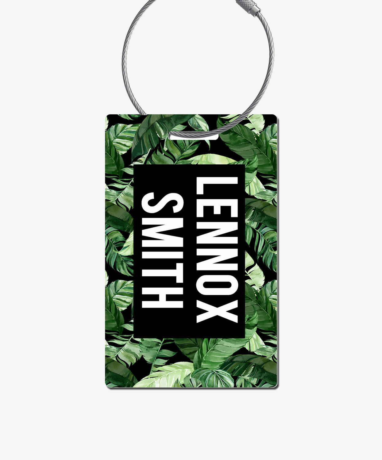 Tropical Palm Luggage Tag - BadgeSmith