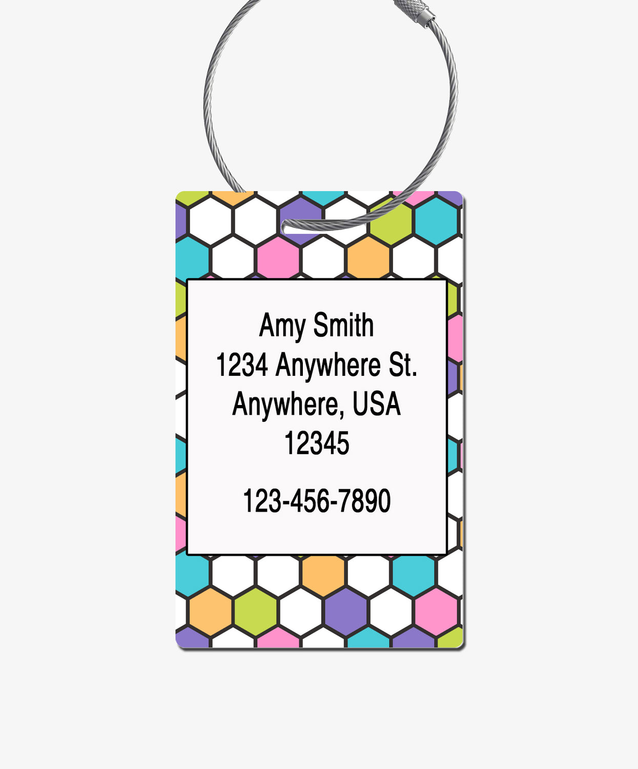 Hexagon Luggage Tag - BadgeSmith