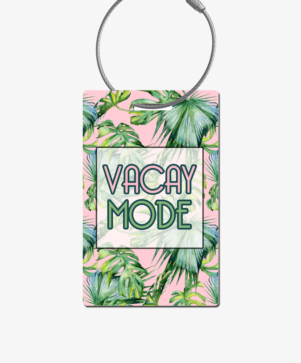 Palm Leaves Luggage Tag - BadgeSmith