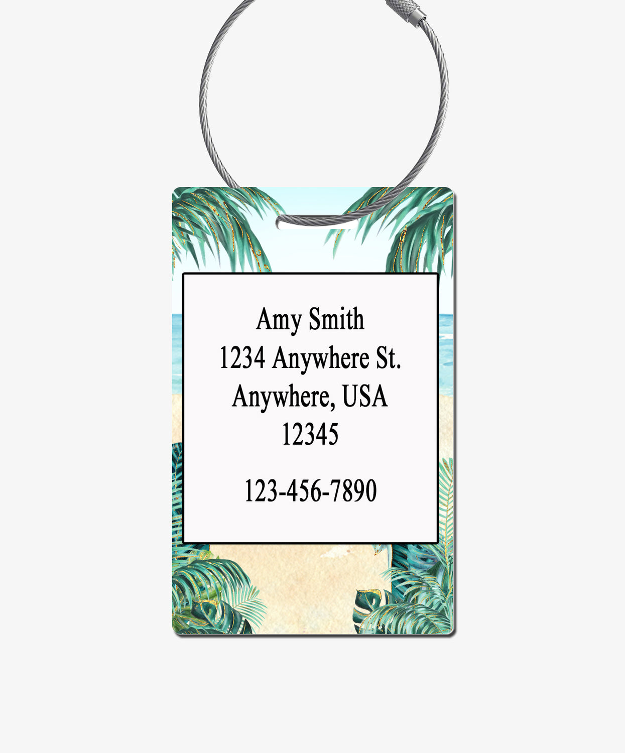 Tropical Luggage Tag - BadgeSmith