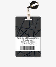 Load image into Gallery viewer, Grey Abstract ID Card - BadgeSmith
