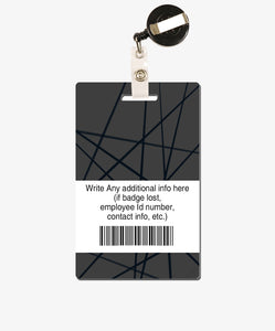 Grey Abstract ID Card - BadgeSmith